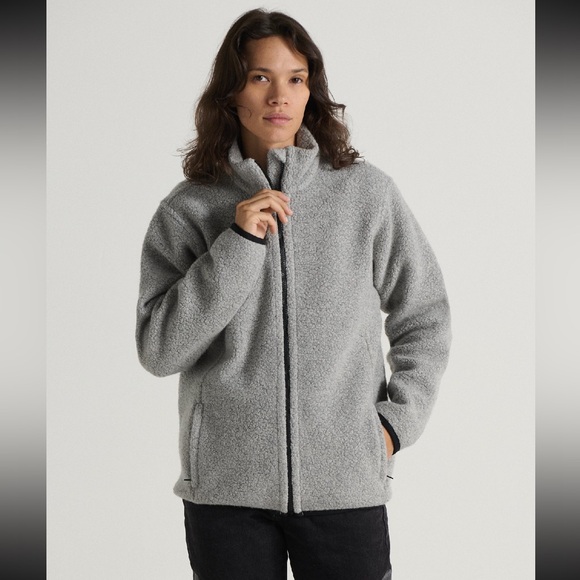 Anián Tops - ANIÁN The Pecora Wool Zip Fleece sweater - light grey - medium